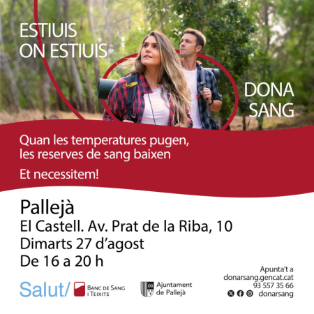 Cartell informatiu - Campanya donació de sang